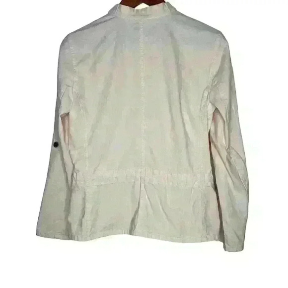 White House Black Market Lightweight‎ Denim Jacket Peach Sz 6 - Picture 2 of 10